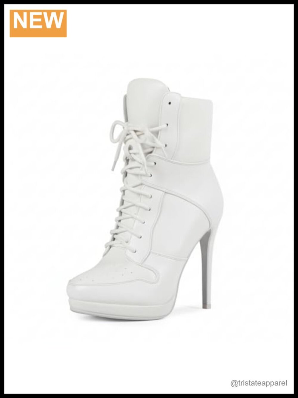 Women's Stiletto High Heel Lace Up Ankle Boots Round Toe PU Clubwear